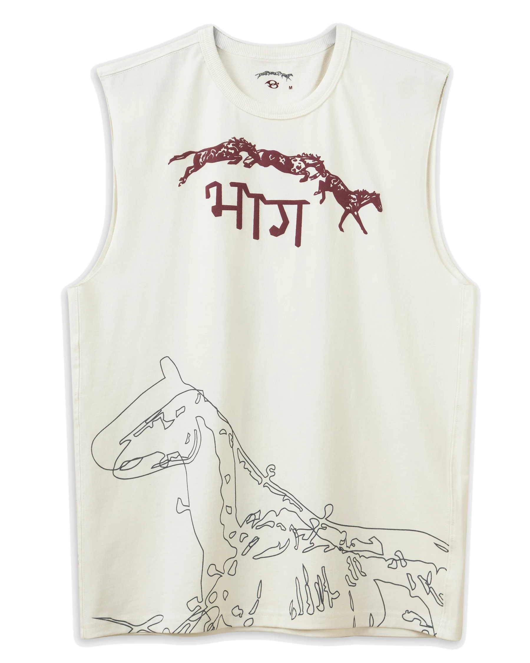 भाग Muscle Tank, Bone - front